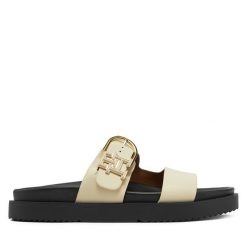 Klapki Tommy Hilfiger. Klapki Tommy Hilfiger, bez wzorów, bez obcasa, bez zapięcia. Za 649.99 zł.