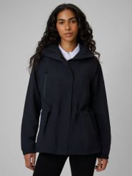 4F Parka przejściowa membrana 5000 damska - czarna L. Czarne płaszcze 4f, l, bez wzorów, ze skóry, bez kaptura. Za 399.99 zł.