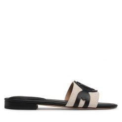 Klapki LAUREN RALPH LAUREN. Brązowe klapki Lauren Ralph Lauren, bez wzorów, bez obcasa, bez zapięcia. Za 539.99 zł.