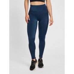 Damskie wysokie legginsy Hummel TE Tola. Niebieskie legginsy Hummel, bez wzorów, z elastanu. Za 268.50 zł.