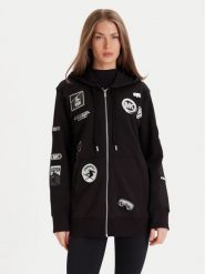 MICHAEL Michael Kors Bluza MF551WQ4MY Czarny Relaxed Fit. Czarne bluzy MICHAEL Michael Kors, m, bez wzorów, z bawełny, bez ramiączek, bez kaptura. Za 859.99 zł.