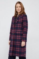 Pepe Jeans płaszcz z domieszką wełny przejściowy. Płaszcze Pepe Jeans, l, bez wzorów, z jeansu, bez kaptura. W wyprzedaży za 614.99 zł.
