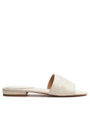 Lauren Ralph Lauren Klapki 802935537001 Biały. Białe klapki Lauren Ralph Lauren, bez wzorów, ze skóry, bez obcasa, bez zapięcia. Za 649.99 zł.
