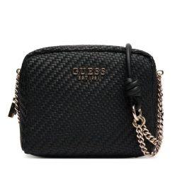 Torebka Guess. Czarne listonoszki Guess, z aplikacjami, bez dodatków. Za 469.99 zł.