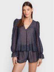 Undress Code Bluzka Breakfast In Bed 489 Niebieski Relaxed Fit. Niebieskie koszule nocne Undress Code, l, bez wzorów, z bawełny, bez ramiączek. Za 369.99 zł.