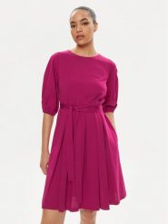 Weekend Max Mara Sukienka koktajlowa Jumbo 2415621072650 Różowy Regular Fit. Czerwone sukienki Weekend Max Mara, s, bez wzorów, z bawełny, wizytowe, bez kołnierzyka, bez ramiączek. Za 489.99 zł.