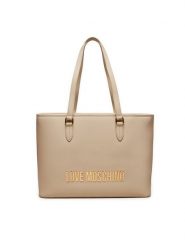 LOVE MOSCHINO Torebka JC4190PP1LKD0110 Beżowy. Brązowe shopper bag Love Moschino, bez wzorów, ze skóry, bez dodatków. Za 909.99 zł.