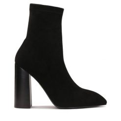 Botki Kazar. Czarne botki Kazar, bez wzorów, bez obcasa, na słupku, bez zapięcia. Za 359.00 zł.