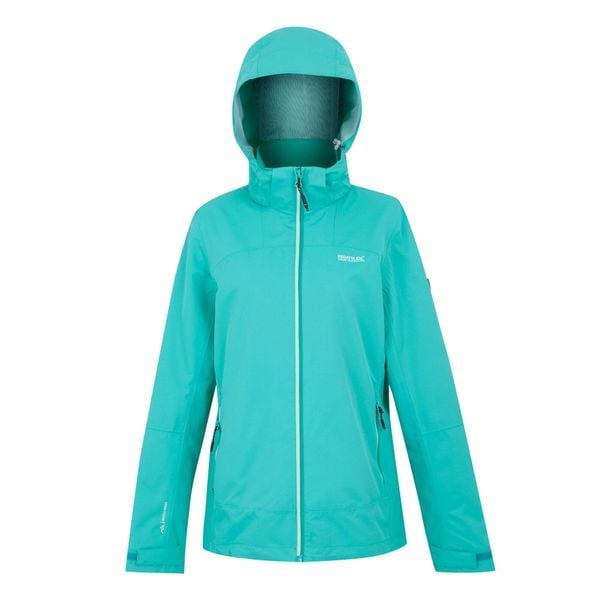 Kurtka Wodoodporna Damska Oakhowe. Niebieskie kurtki Regatta, m, bez wzorów, z materiału, z kapturem. Za 393.99 zł.