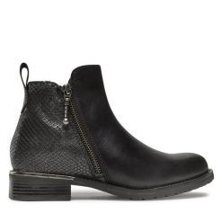 Botki Lasocki. Czarne botki Lasocki, bez wzorów, bez obcasa, na płaskiej podeszwie, bez zapięcia. Za 169.99 zł.