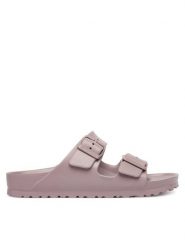 Birkenstock Klapki Arizona 1031294 Fioletowy. Fioletowe klapki Birkenstock, bez wzorów, z syntetyku, bez obcasa, bez zapięcia. Za 229.99 zł.