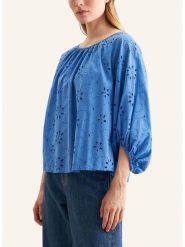 Seidensticker Bluzka w kolorze niebieskim rozmiar: 38. Niebieskie bluzki Seidensticker, bez wzorów, bez kołnierzyka, bez ramiączek. Za 230.00 zł.