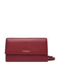 Coccinelle Torebka Mw5 Metallic Soft E2 MW5 18 27 01 Bordowy. Czerwone listonoszki Coccinelle, bez wzorów, ze skóry, bez dodatków. Za 599.99 zł.