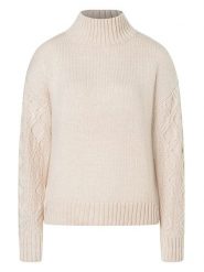 More & More Sweter w kolorze beżowym rozmiar: 36. Brązowe swetry More & More, bez wzorów, ze splotem, bez ramiączek. Za 69.99 zł.