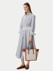 Tommy Hilfiger Torebka Th Script Tote Canvas AW0AW18829 Kremowy. Białe torebki klasyczne Tommy Hilfiger, bez wzorów, z materiału, bez dodatków. Za 1,099.00 zł.