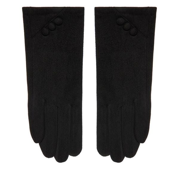 Rękawiczki Nine West. Czarne rękawiczki Nine West, bez wzorów, z dzianiny. Za 39.99 zł.