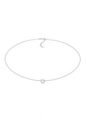 Elli Damski wisiorek serce miłość z kryształem ze srebra próby 925 Sterling Silver Naszyjniki 1 ct. Szare naszyjniki Elli, z materiału, srebrne. Za 203.99 zł.