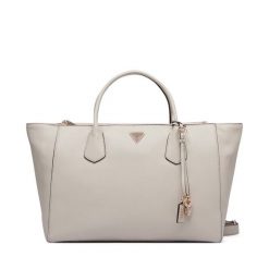 Torebka Guess. Białe shopper bag Guess, z aplikacjami, bez dodatków. Za 674.99 zł.