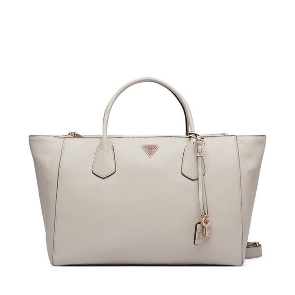 Torebka Guess. Białe shopper bag Guess, z aplikacjami, bez dodatków. Za 674.99 zł.