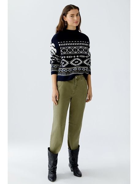 Oui Sweter w kolorze czarno-białym rozmiar: 34. Białe swetry Oui, bez wzorów, ze splotem, bez ramiączek. Za 202.50 zł.