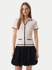 Morgan Sweter 261-MTOIRI Różowy Regular Fit. Czerwone swetry Morgan, xs, bez wzorów, z wiskozy, bez ramiączek. Za 229.99 zł.