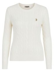 U.S. Polo Assn. Sweter w kolorze białym rozmiar: XL. Białe swetry U.S. Polo Assn., s, bez wzorów, z bawełny, bez ramiączek. Za 144.24 zł.
