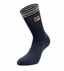 Skarpety tenisowe Fila Heritage Sport 1P. Niebieskie skarpetki Fila, bez wzorów, z elastanu. Za 29.00 zł.