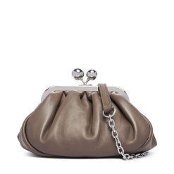 Torebka Weekend Max Mara. Brązowe kopertówki Weekend Max Mara, bez wzorów, wizytowe, bez dodatków. Za 1,239.00 zł.