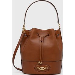 Lauren Ralph Lauren torebka kolor brązowy. Brązowe torebki klasyczne Lauren Ralph Lauren, bez wzorów, bez dodatków. Za 1,859.90 zł.