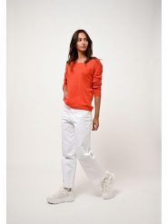 AUTHENTIC CASHMERE Kaszmirowy sweter "Lanfon" w kolorze pomarańczowym rozmiar: XL. Pomarańczowe swetry AUTHENTIC CASHMERE, xl, bez wzorów, z kaszmiru, bez ramiączek. Za 347.99 zł.