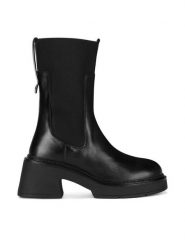Gino Rossi Sztyblety AMI-01W4-002 Czarny. Czarne botki Gino Rossi, bez wzorów, bez obcasa, na słupku, bez zapięcia. Za 279.99 zł.