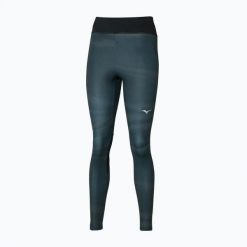 Legginsy damskie Mizuno Printed. Zielone legginsy Mizuno, bez wzorów, z elastanu, długie. Za 149.99 zł.