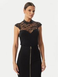 Rinascimento Body CFC0127525003 Czarny Slim Fit. Czarne body i gorsety Rinascimento, bez wzorów, z syntetyku, bez ramiączek. Za 409.99 zł.