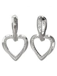 Guess Kolczyki JUBE0461 7JW Srebrny. Szare kolczyki Guess, metalowe. Za 159.99 zł.