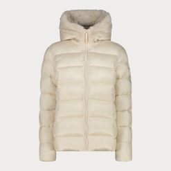Damska kurtka z kapturem CMP. Białe kurtki CMP, l, bez wzorów, z puchu, z kapturem. W wyprzedaży za 339.99 zł.