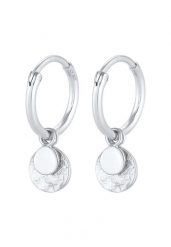 Elli Damskie kreole płytkowe Vintage Trend Blogger w pozłacanym srebrze 925 Sterling Silver Kolczyki 1 ct. Szare kolczyki Elli, pozłacane. Za 368.99 zł.