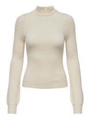 ONLY Sweter w kolorze beżowym rozmiar: L. Brązowe swetry ONLY, l, bez wzorów, prążkowane, bez ramiączek. Za 79.21 zł.