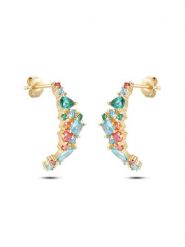 Les Favorites Pozłacane kolczyki-wkrętki z cyrkoniami rozmiar: onesize. Żółte kolczyki Les Favorites, z cyrkonią, pozłacane. Za 130.99 zł.