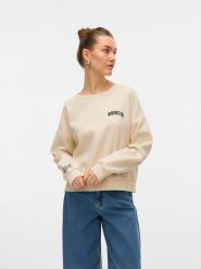 Vero Moda Bluza w kolorze beżowym rozmiar: L. Brązowe bluzy Vero Moda, l, bez wzorów, bez kaptura. Za 83.42 zł.