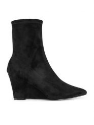 JENNY Botki WYL3859-9 Czarny. Czarne botki Jenny, bez wzorów, bez obcasa, na koturnie, bez zapięcia. Za 169.99 zł.