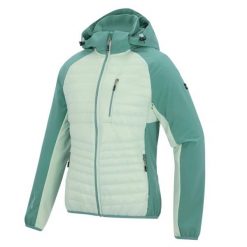 Damska Pro Hybrid Quiltowana Kurtka. Zielone kurtki przejściowe sportowe Regatta, bez wzorów, z poliamidu, z kapturem, trekkingowe. Za 253.00 zł.