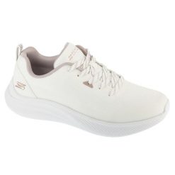Buty sportowe Sneakersy damskie, Bobs Mode Flex. Białe buty sportowe lifestyle Skechers, bez wzorów, sportowe, bez zapięcia. Za 199.99 zł.