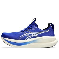 Buty Do Biegania Asics Gel-Nimbus 28 Dorosłych. Niebieskie buty do biegania ASICS, bez wzorów, z gumy, bez zapięcia, do biegania. Za 860.60 zł.