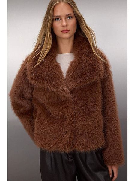 Trendyol Kurtka pluszowa w kolorze brązowym rozmiar: S. Brązowe kurtki Trendyol, s, bez wzorów, bez kaptura. Za 130.81 zł.