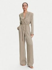 Guess Kombinezon W5YD14 WH5N2 Beżowy Regular Fit. Brązowe sukienki Guess, xl, z aplikacjami, z syntetyku, bez kołnierzyka, bez ramiączek. Za 689.99 zł.