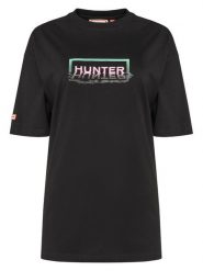Hunter T-Shirt Abele UNISEX HARU0007251 Czarny Regular Fit. Czarne t-shirty Hunter, xxl, bez wzorów, z bawełny, bez kołnierzyka, bez ramiączek. Za 59.99 zł.