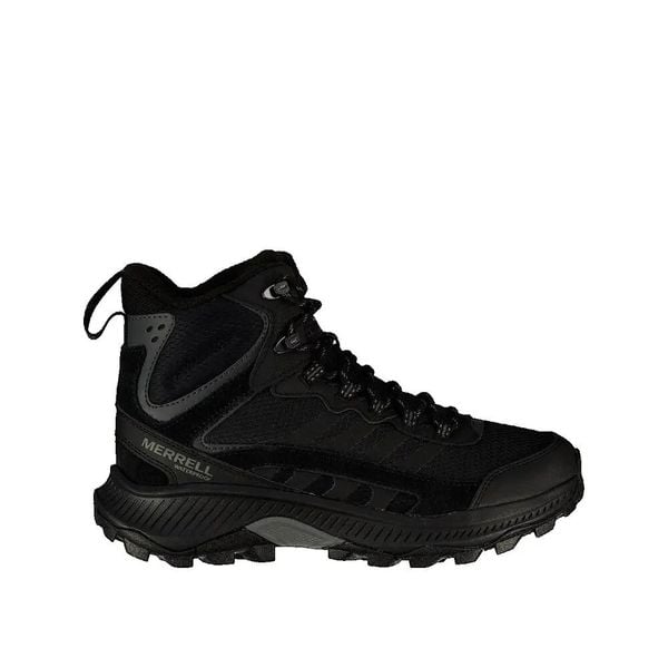 Buty wędrówkowe Merrell Speed Strike 2 Thermo Mid Wp Noir. Czarne buty trekkingowe Merrell, bez wzorów, z gumy, bez zapięcia, trekkingowe. Za 661.25 zł.