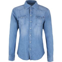 Koszula Pepe Jeans Rosie Blue. Niebieskie koszule Pepe Jeans, bez wzorów, z jeansu, klasyczne, bez kołnierzyka, bez ramiączek. Za 99.00 zł.