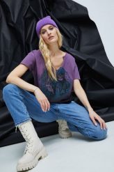 Medicine t-shirt bawełniany damski. T-shirty MEDICINE, bez wzorów, z bawełny, bez kołnierzyka, bez ramiączek. W wyprzedaży za 49.90 zł.