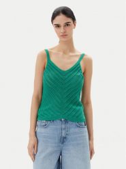 Vero Moda Top Peru 10326463 Zielony Regular Fit. Zielone topy Vero Moda, xl, bez wzorów, z bawełny, bez kołnierzyka, bez ramiączek. Za 69.99 zł.